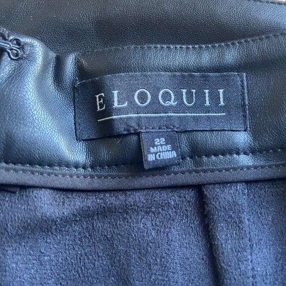 Eloquii Faux Leather Size 22 Button Up Tie Waist Mini Skirt - Picture 3 of 5